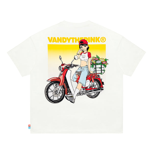 Bike Girl Tee 'White'