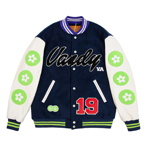 99 Varsity Jacket 'Navy Neon Green'