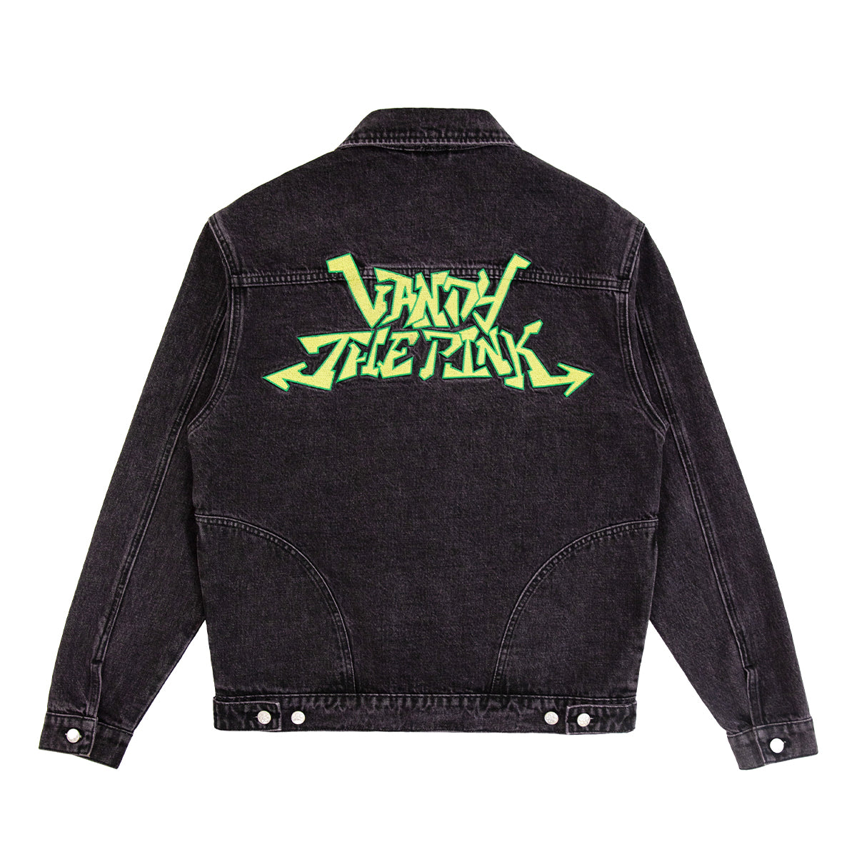 Graffiti Denim Jacket 'Black Neon Green'