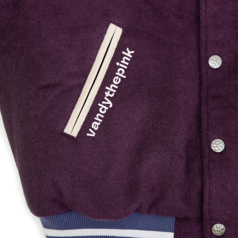 Crane Varsity Jacket 'Purple Cream'