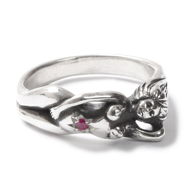 Nude Ring 'Silver Ruby'