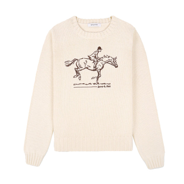 Horse Knit Sweater 'Cream'