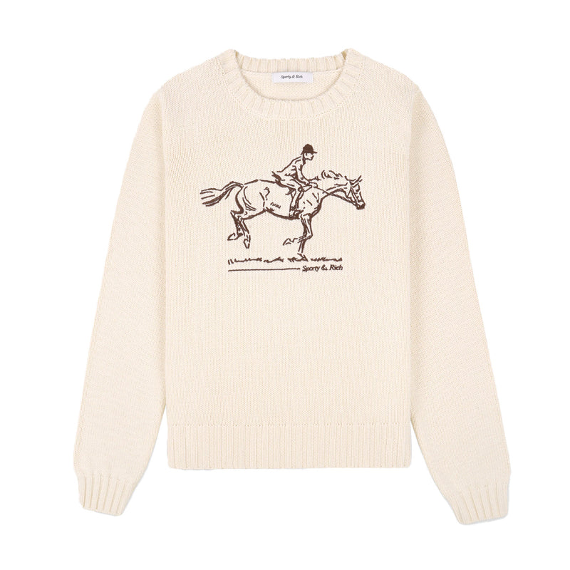 Horse Knit Sweater 'Cream'