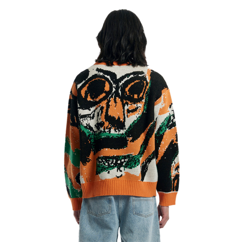 Skulls Crewneck Knit 'Firecracker'