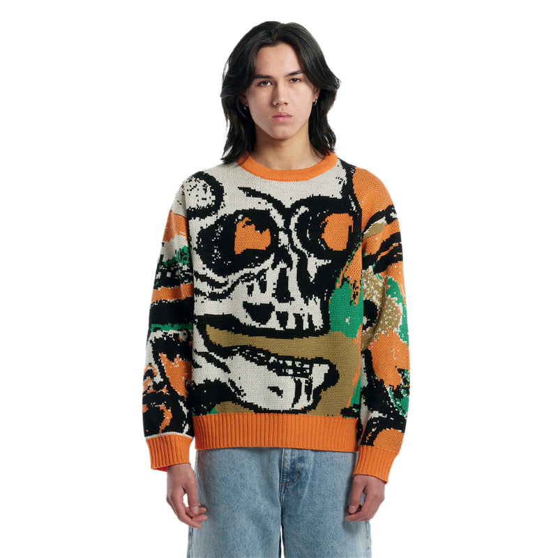 Skulls Crewneck Knit 'Firecracker'