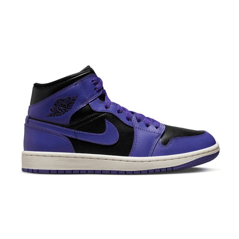 Air jordan 1 mid black best sale purple