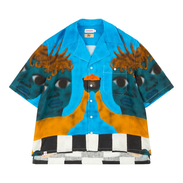 + Shaye Gregan Airbrushed Linen Hawaiian Shirt 'Multi'