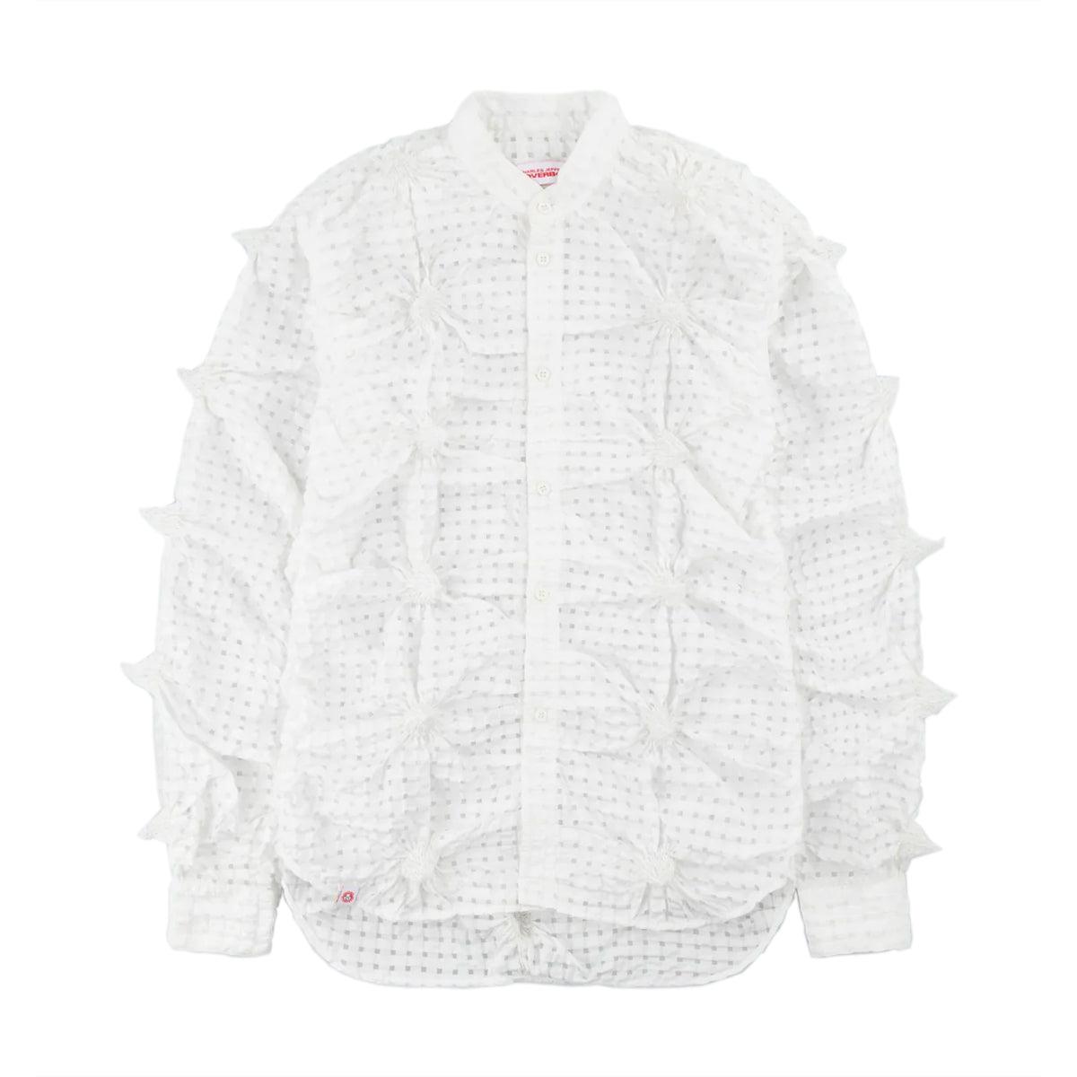 Spikey Sheersucker Shirt 'White'