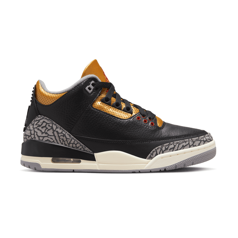 Jordan 3 sales black and yellow
