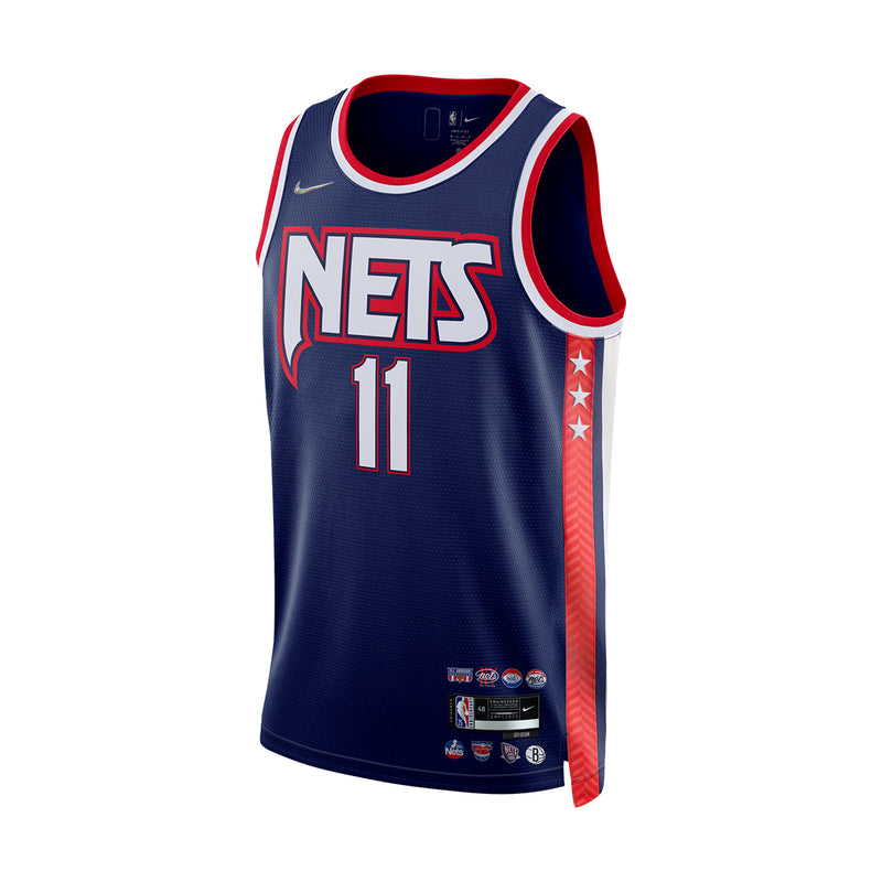 Brooklyn Nets nba 11 Irving retro basketball swingman city jersey blue  edition shirt