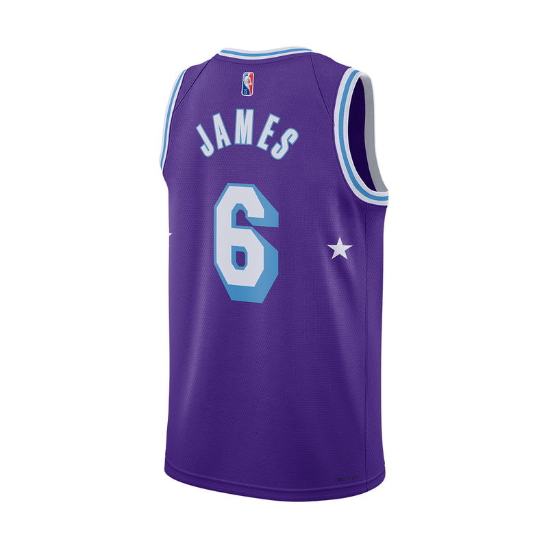 Nike Youth Hardwood Classic Los Angeles Lakers LeBron James Number 6 Dri-Fit Swingman Jersey - White - XL Each