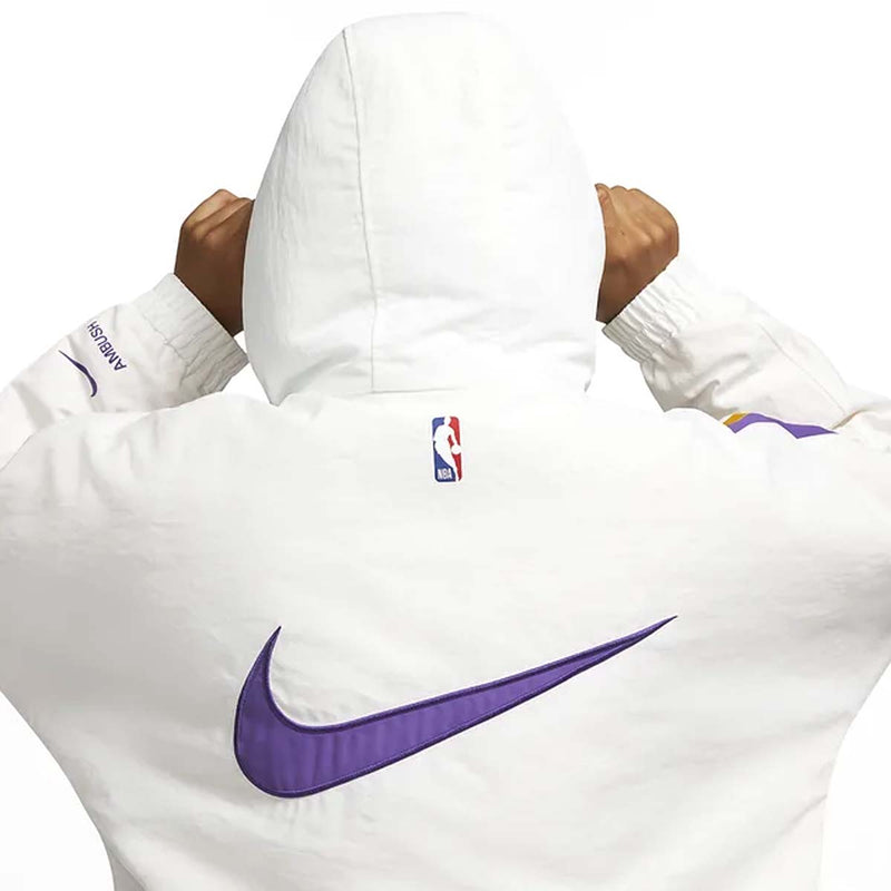 Nike Basketball NBA LA Lakers unisex jacket in black and white