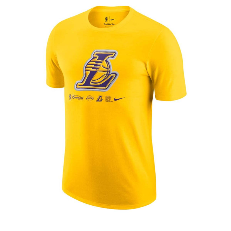 Nike NBA Los Angeles Lakers Yellow Logo Dri-Fit T-Shirt - NBA from