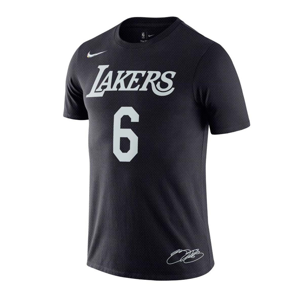 Anthony Davis Los Angeles Lakers Post Ombre Name & Number T-Shirt -  Black/Purple