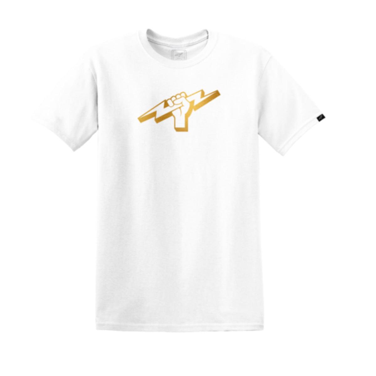 Titan Logo Tee - White/Metallic Gold