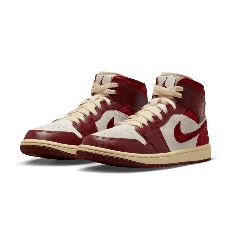 Jordan Brand Wmns Air Jordan 1 Mid SE Tiki Leaf Red Limited Edt