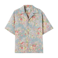 Camp Shirt Flannel 'Blue Tuscan Floral'