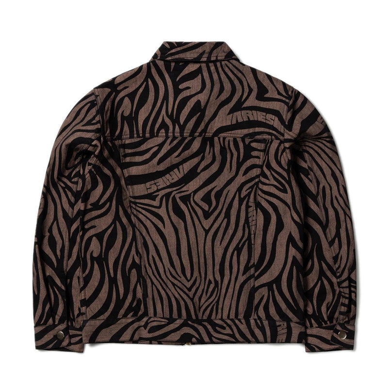 Tiger Print Zip-Through Jacket 'Black'