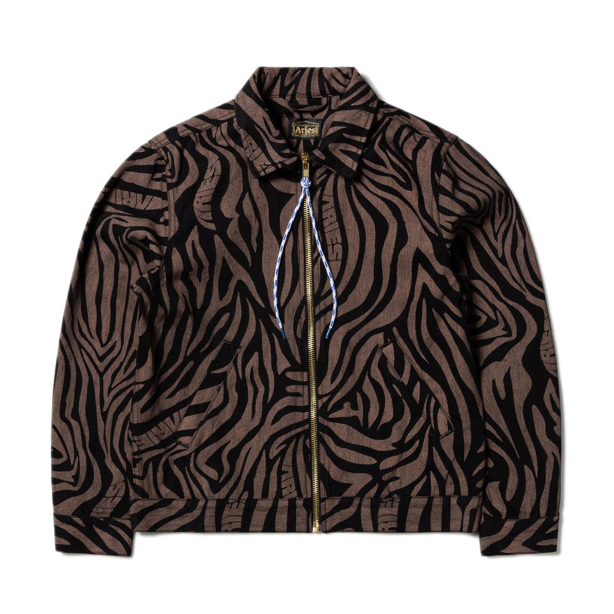 Aries Tiger Print Zip-Through Jacket 'Black' – Limited Edt