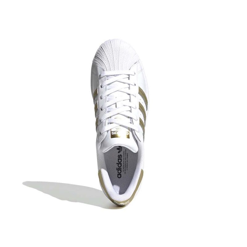 Baskets Femme Superstar FX7483 Footwear White Gold Metallic