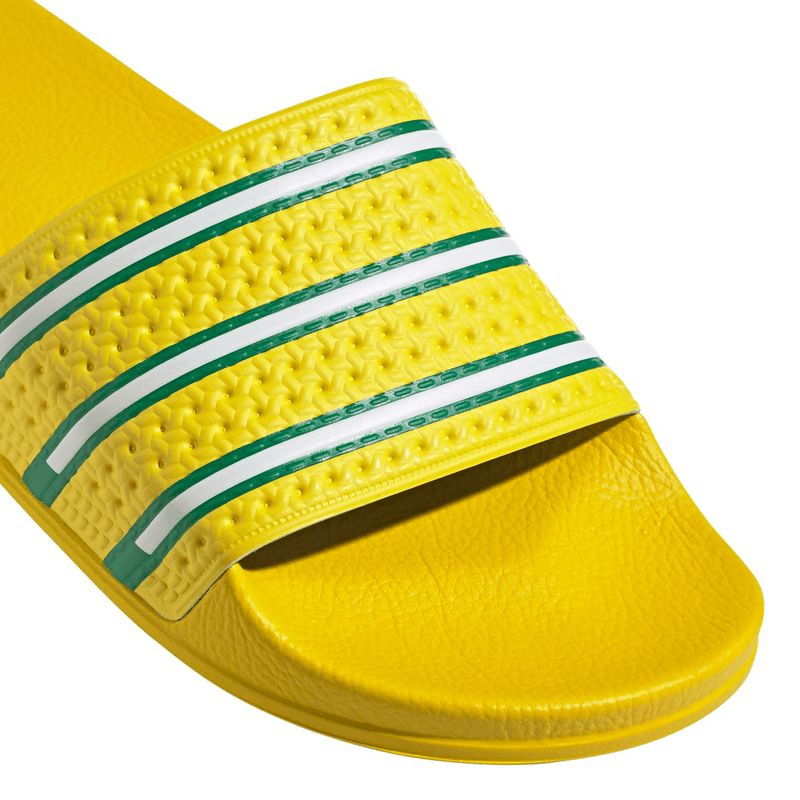 Adidas yellow discount slides