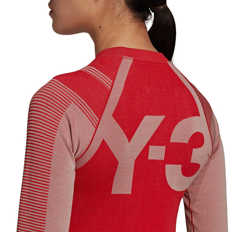 CL Wmns Seamless Knit L/S Tee 'Collegiate Red'