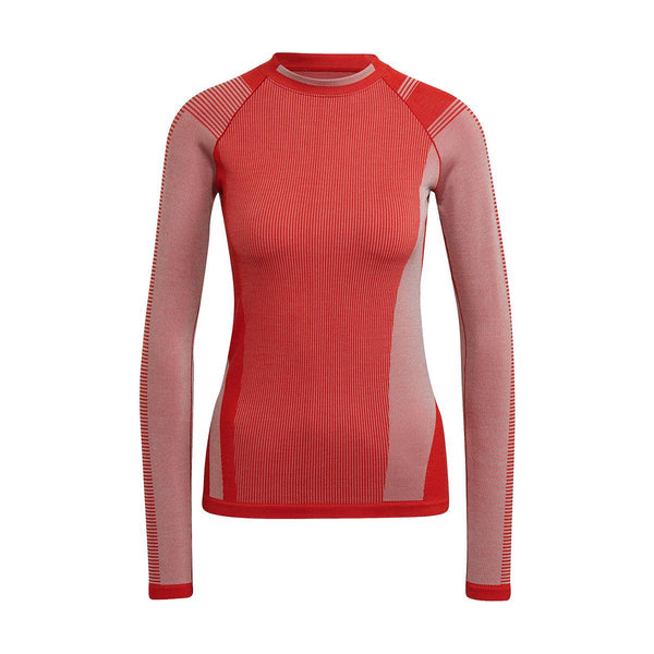 CL Wmns Seamless Knit L/S Tee 'Collegiate Red'