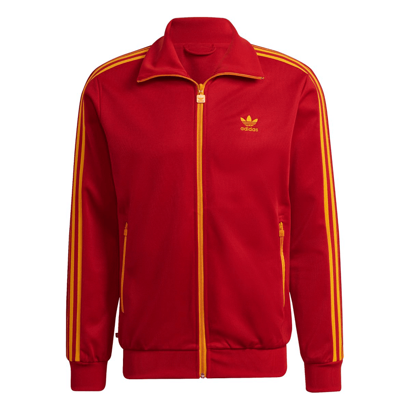 Red and 2025 yellow adidas tracksuit