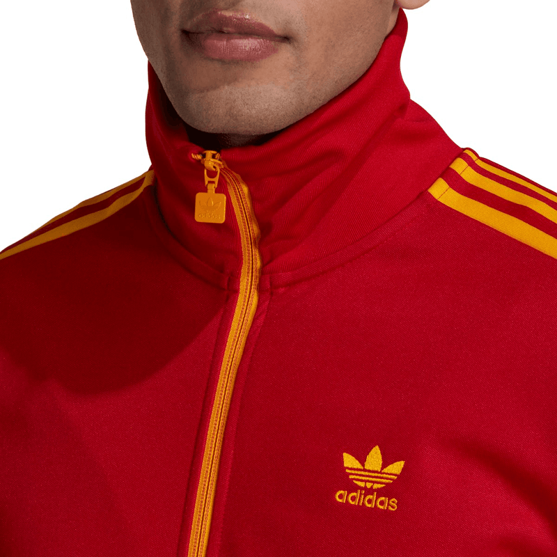 Adidas beckenbauer top track jacket red
