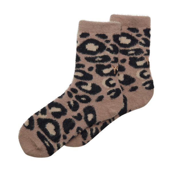 Leopard Socks 'Chalky Brown'