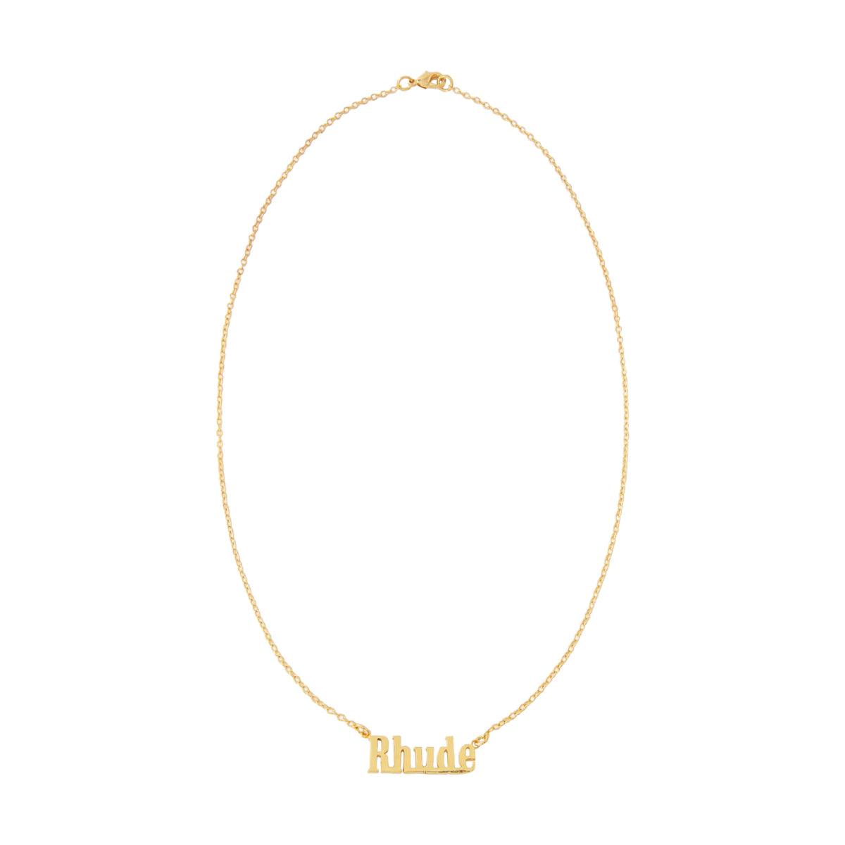 Rhude Logo Pendant Necklace 'Gold'