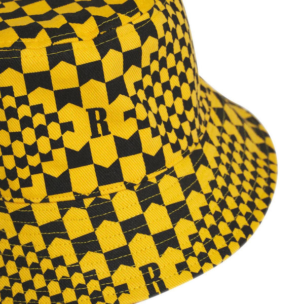Checkered Monogram Bucket Hat 'Yellow Black'