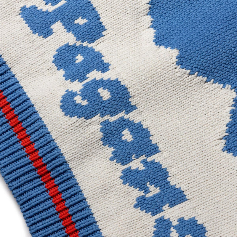 Aries logo-intarsia zip-up cardigan - Blue