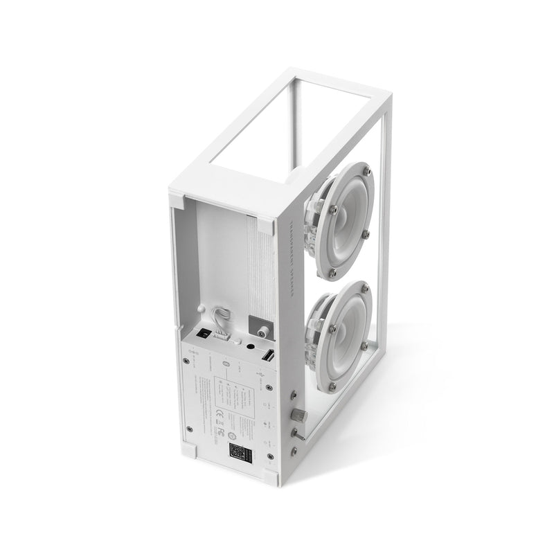 Transparent Small Glass Speaker 'White' – LangcomShops