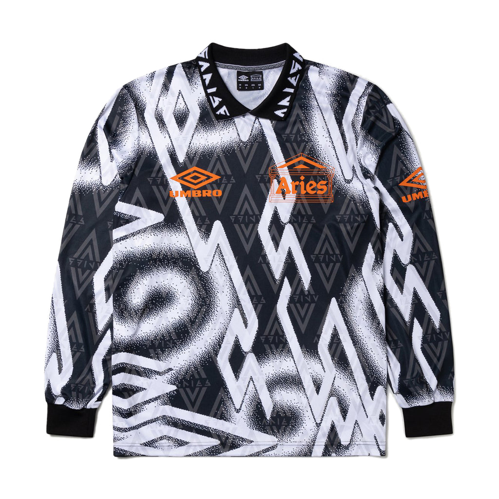Aries Umbro L/S Football Jersey 'Black White