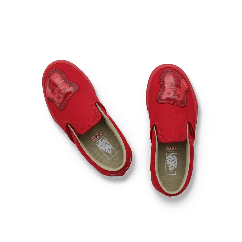 Red vans classic slip 2025 on