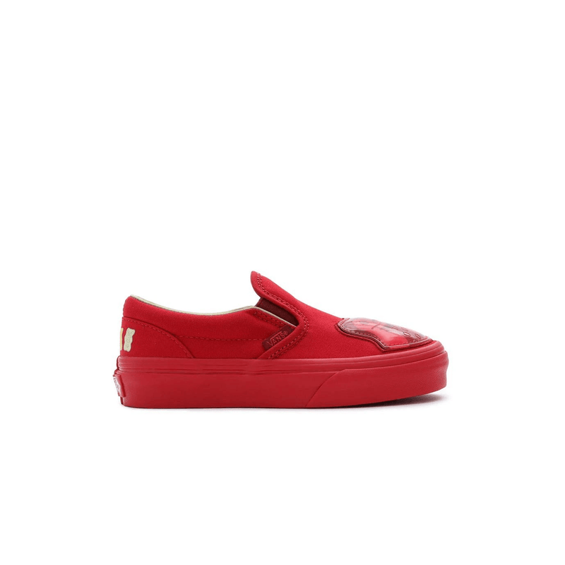 All red best sale vans slip ons