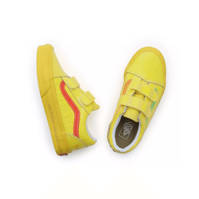 Vans Haribo Kid s Old Skool V Checkerboard Yellow Limited Edt