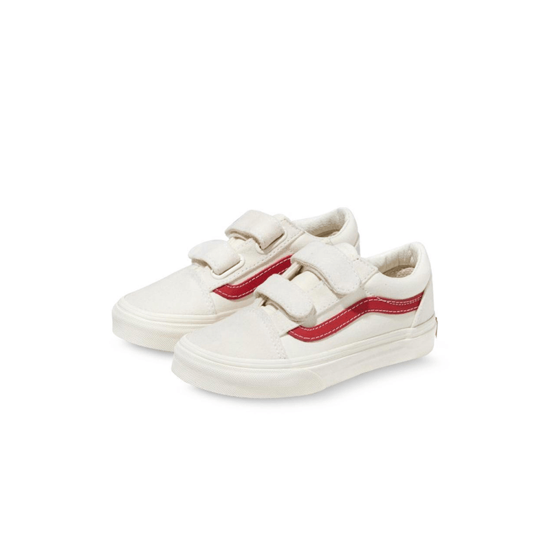 Vans Kid s Old Skool V Marshmallow Racing Red AspennigeriaShops