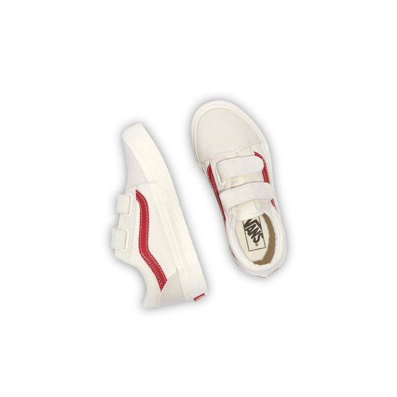 Vans Kid s Old Skool V Marshmallow Racing Red Limited Edt