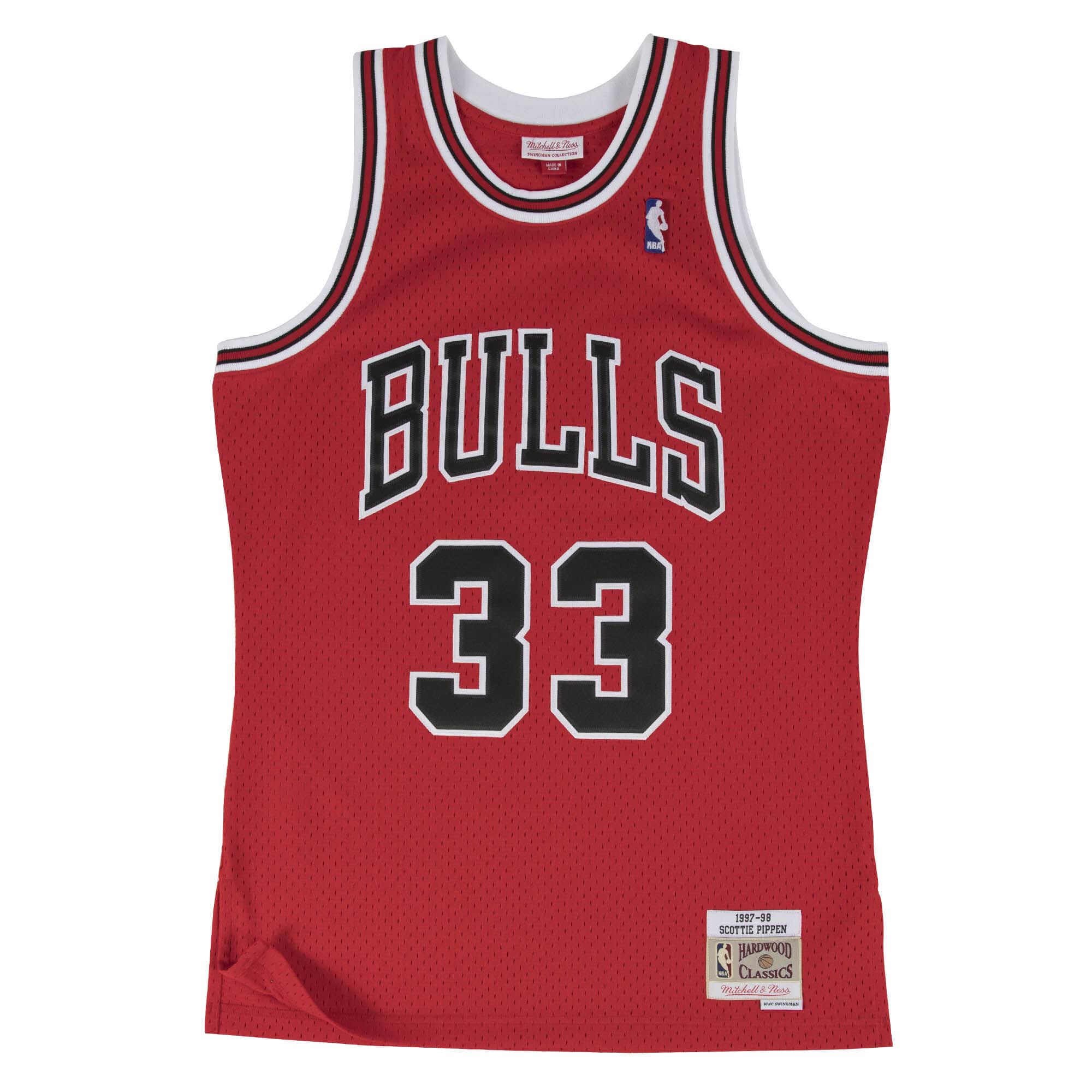 Swingman Jersey Chicago Bulls Road 1997-98 Scottie Pippen Red