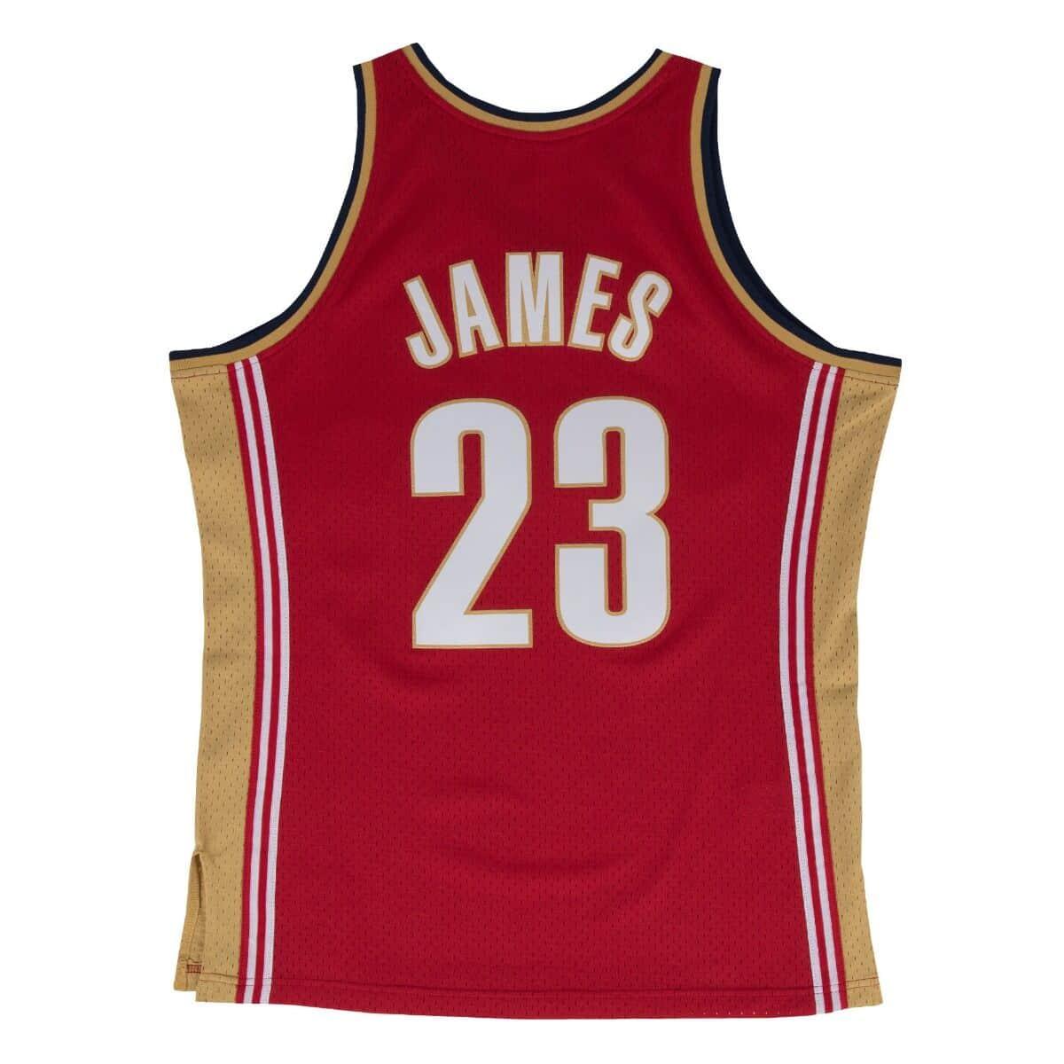 Swingman Jersey Cleveland Cavaliers Road 2003-04 Lebron James Dark Red